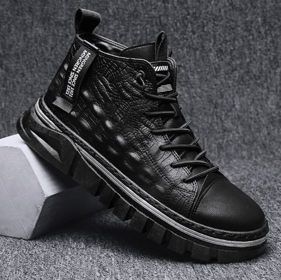 Ross brown leather boots elegant professional silhouette with sustainable comfort design for men