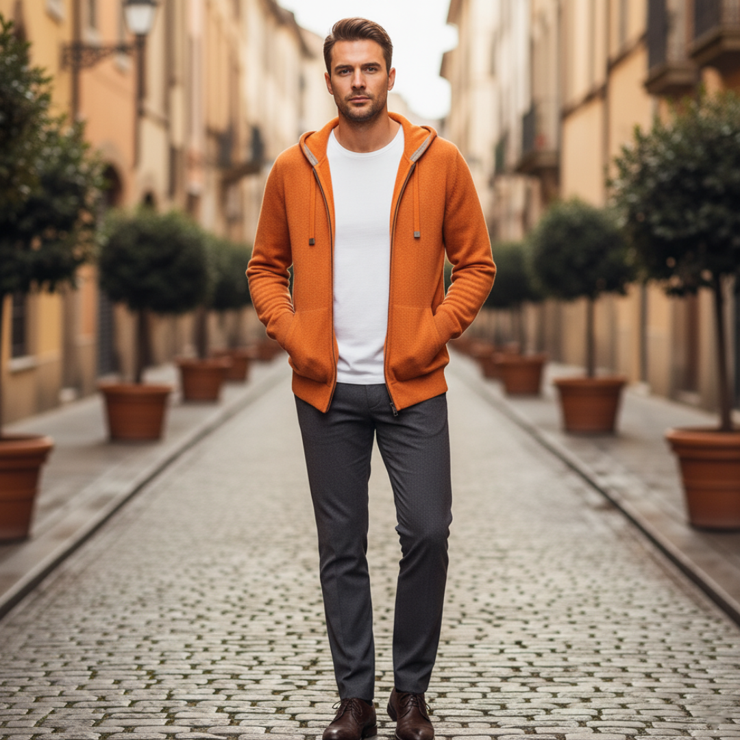 Men's heathered melange crew neck pullover regular fit dense knit warm layering sweater