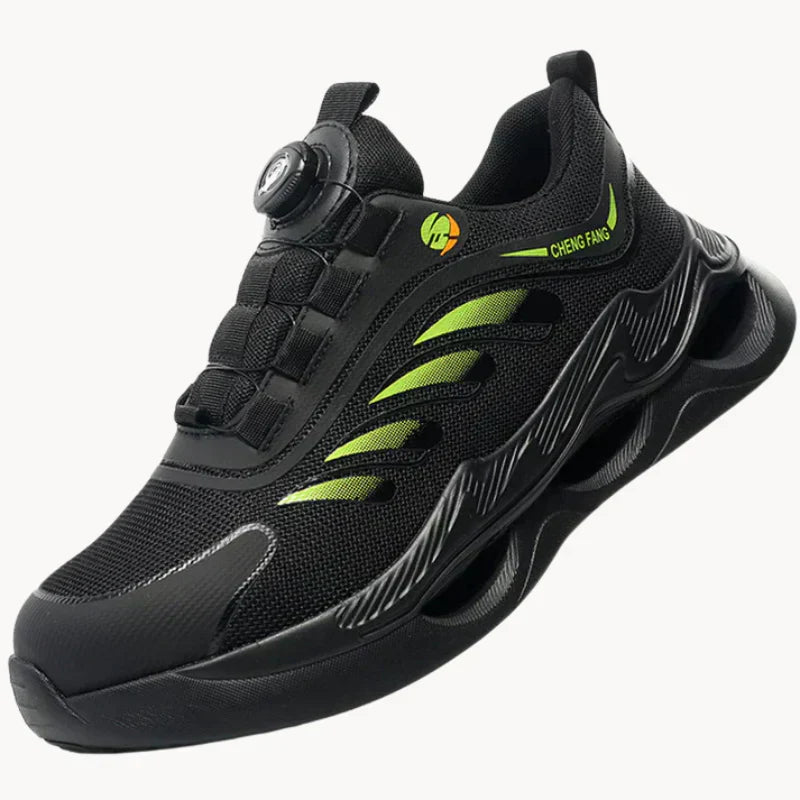 Men's Baptiste black safety shoe puncture-resistant slip-resistant durable industrial work footwear