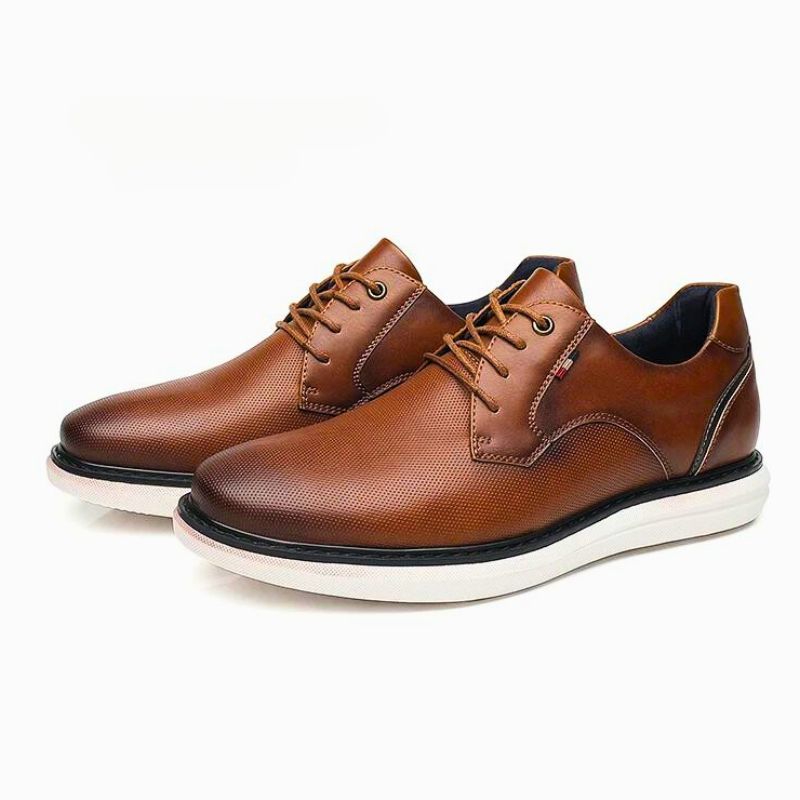 Vesper brown genuine leather dress shoes classic silhouette all-day comfort for professionals