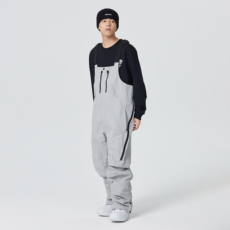 Searipe SnowTech men's bib snow pants black 10K waterproof breathable with adjustable suspenders