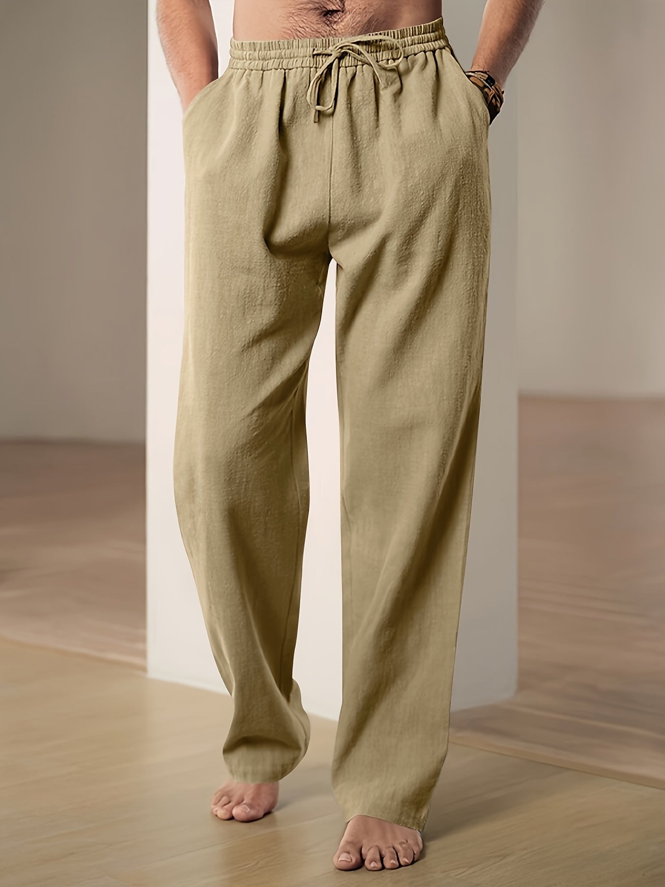 Men's lightweight breathable lounge pants relaxed fit cotton blend casual wear Nordic Flair collection