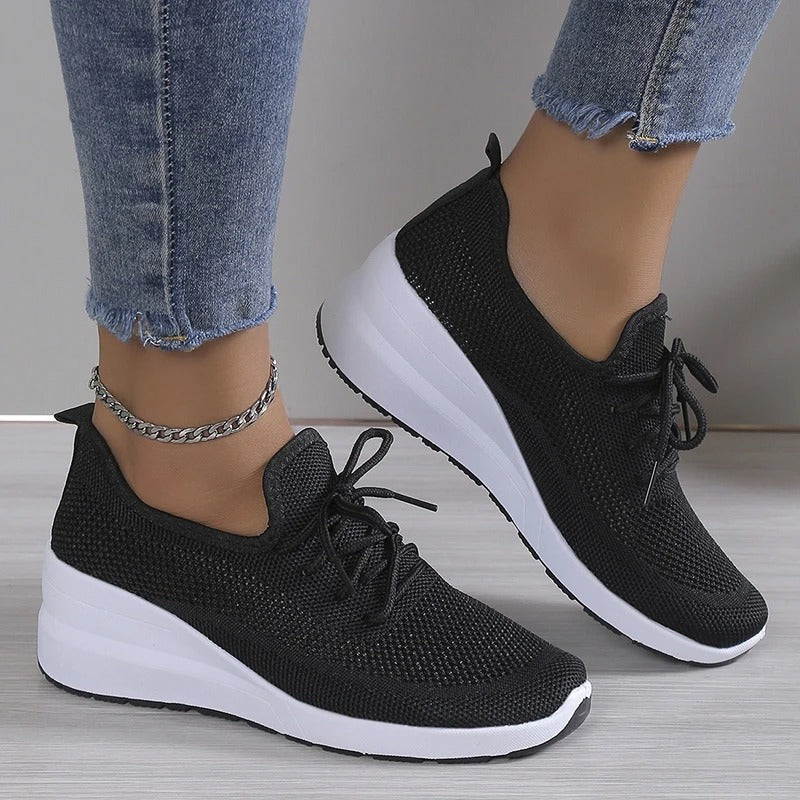 Women's Aurore memory foam slip-on shoes with arch support in neutral tones, ergonomic breathable design