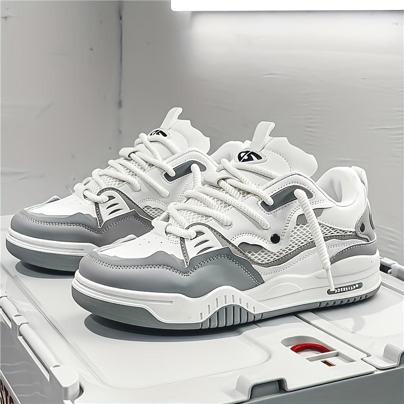 Women's geometric print sport sneakers in breathable lightweight PU with posture-elevating sole design