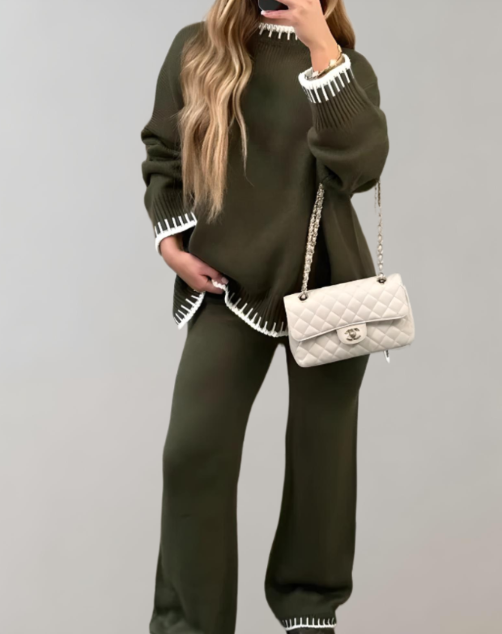 Sofia chic 2-piece women's set in elegant tones, versatile work-to-evening coordinated outfit