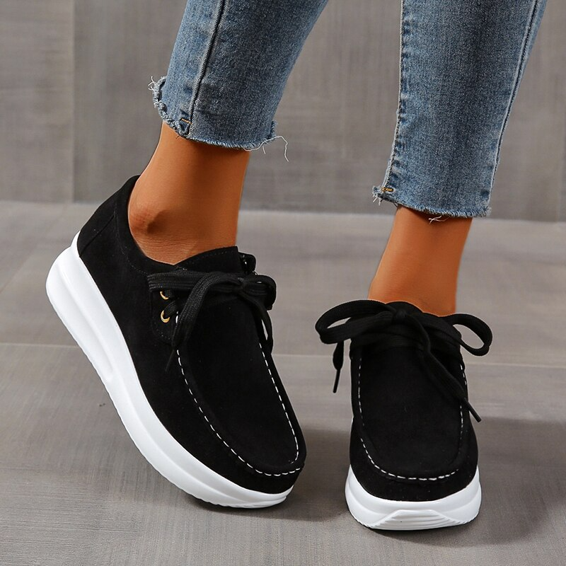 Women's Dahlia chunky suede shoes stylish durable comfort all-season robust silhouette design