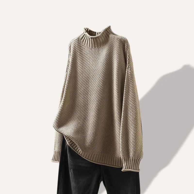 Women's ultra-soft knit sweater cozy silhouette versatile work-to-weekend style second-skin comfort