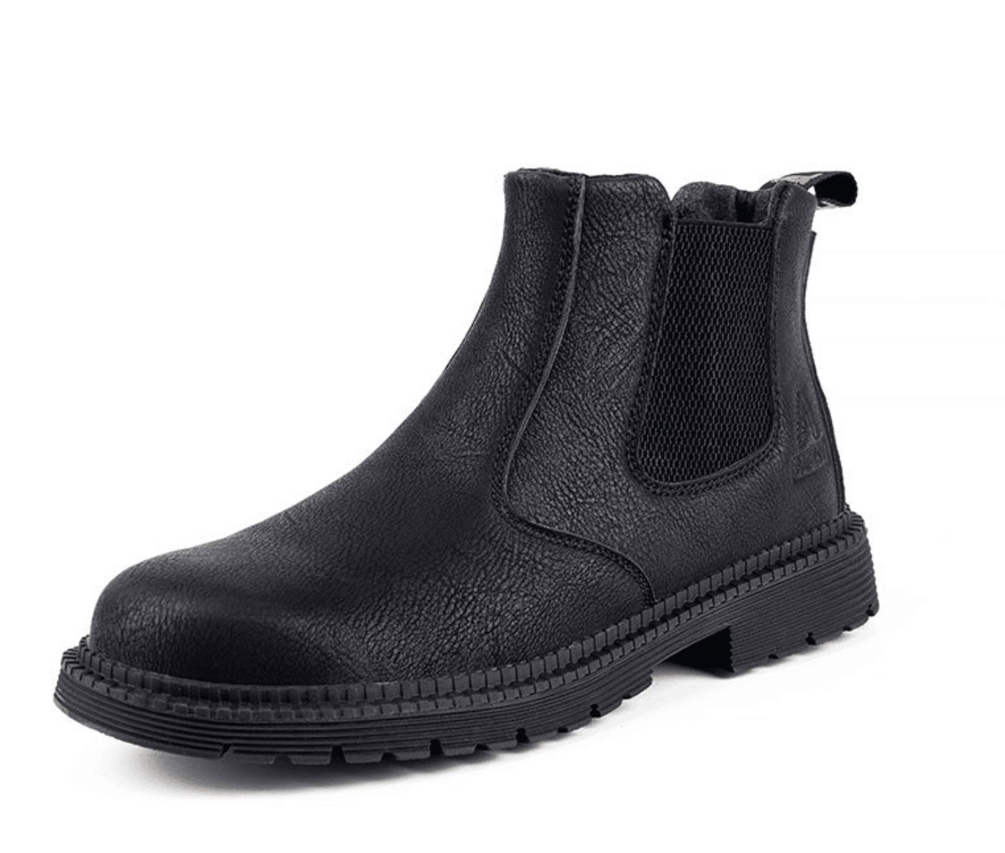 Men's brown leather Chelsea boots slip-on style with polished upper and all-day comfort fit