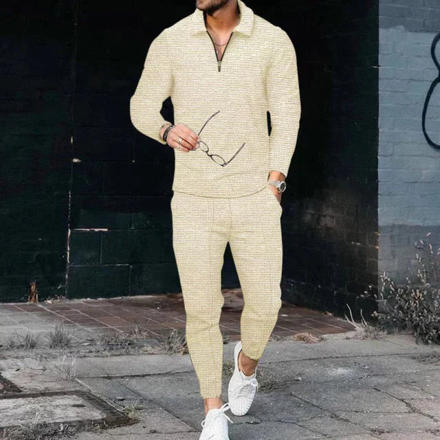 Men's versatile professional set modern slim fit all-in-one wardrobe essential high-quality fabric