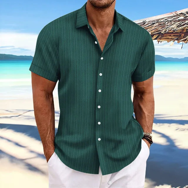 Daniel men's regular fit jacquard shirt in vibrant color, breathable fabric for all occasions