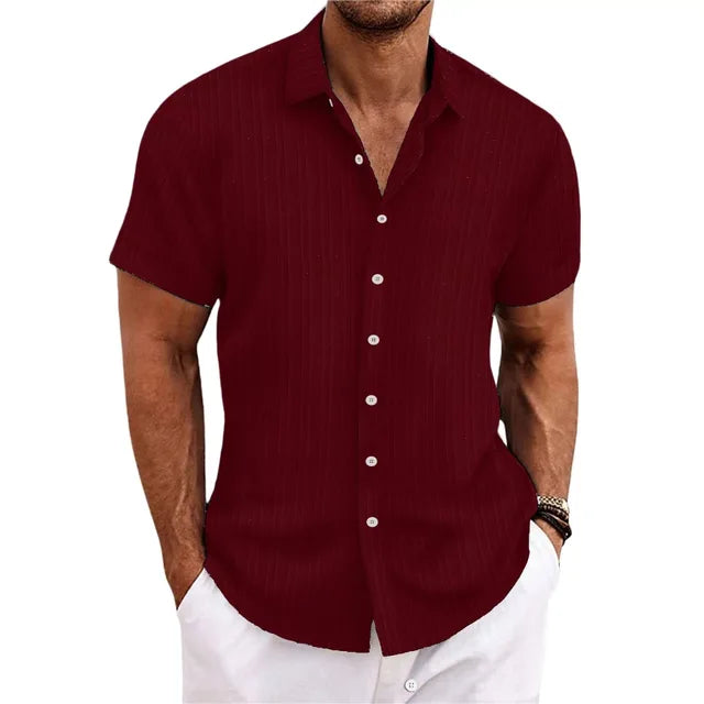 Daniel men's regular fit jacquard shirt vibrant pattern breathable fabric versatile style