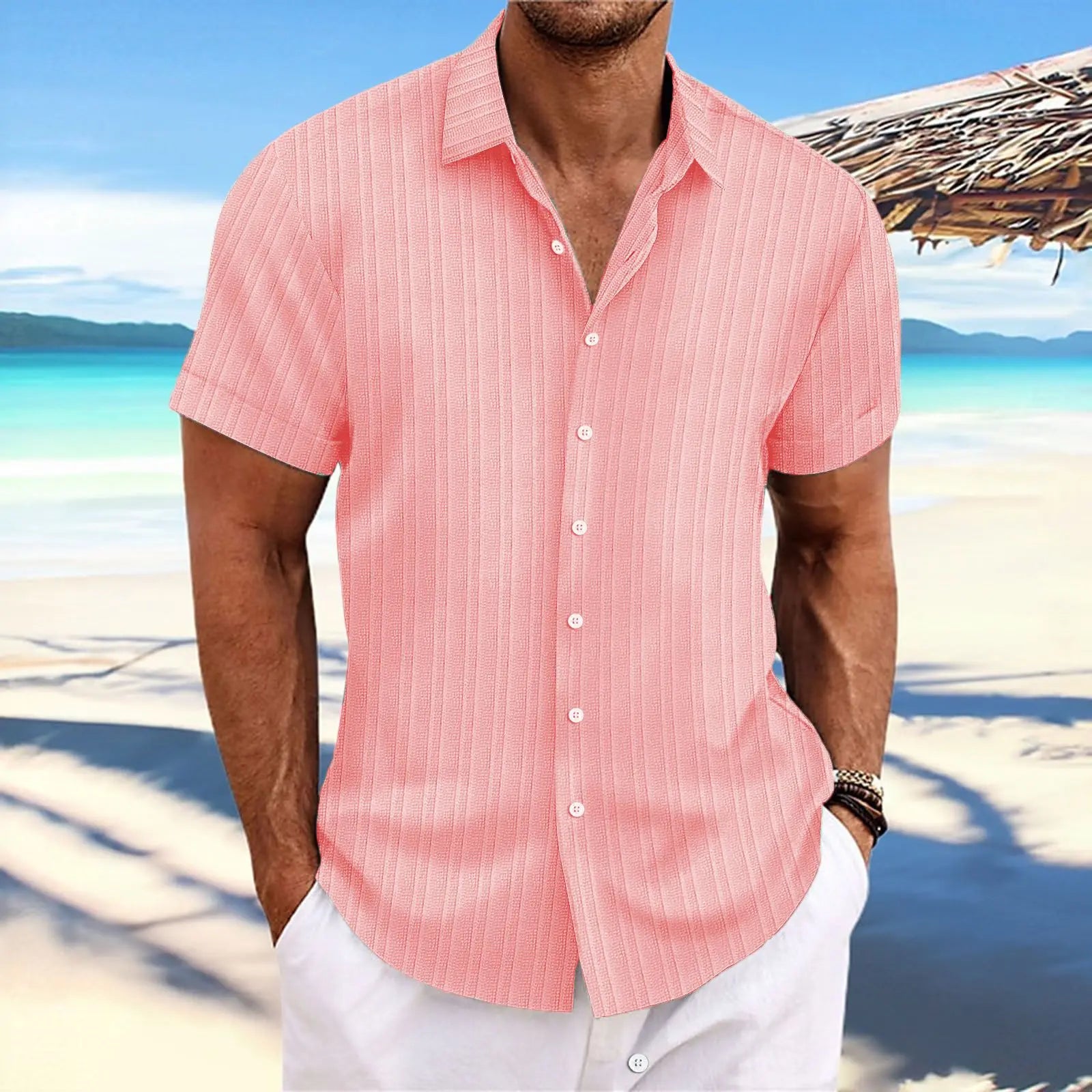Daniel men's regular fit jacquard shirt breathable vibrant pattern versatile casual formal wear