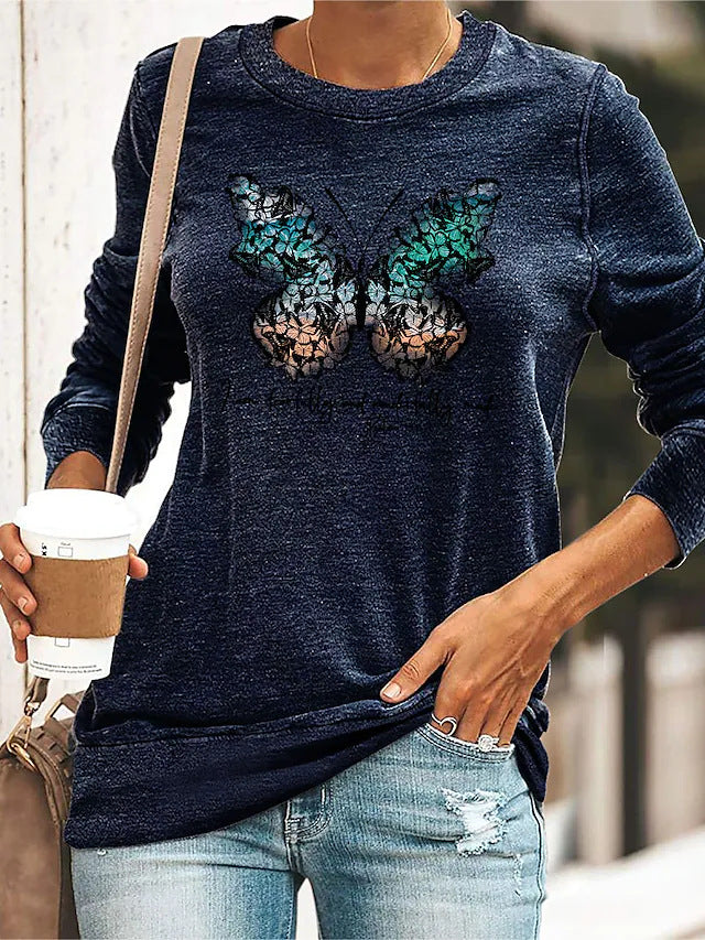 Women's loose fit festive Christmas 3D printed knit top with textured holiday pattern soft breathable