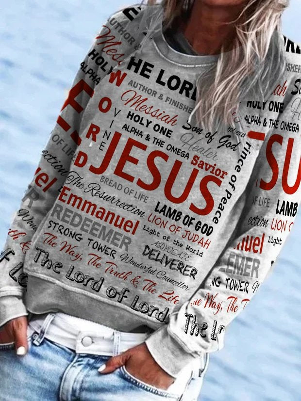 Women's loose festive Christmas knit top with 3D printed pattern, soft breathable fabric, casual fit