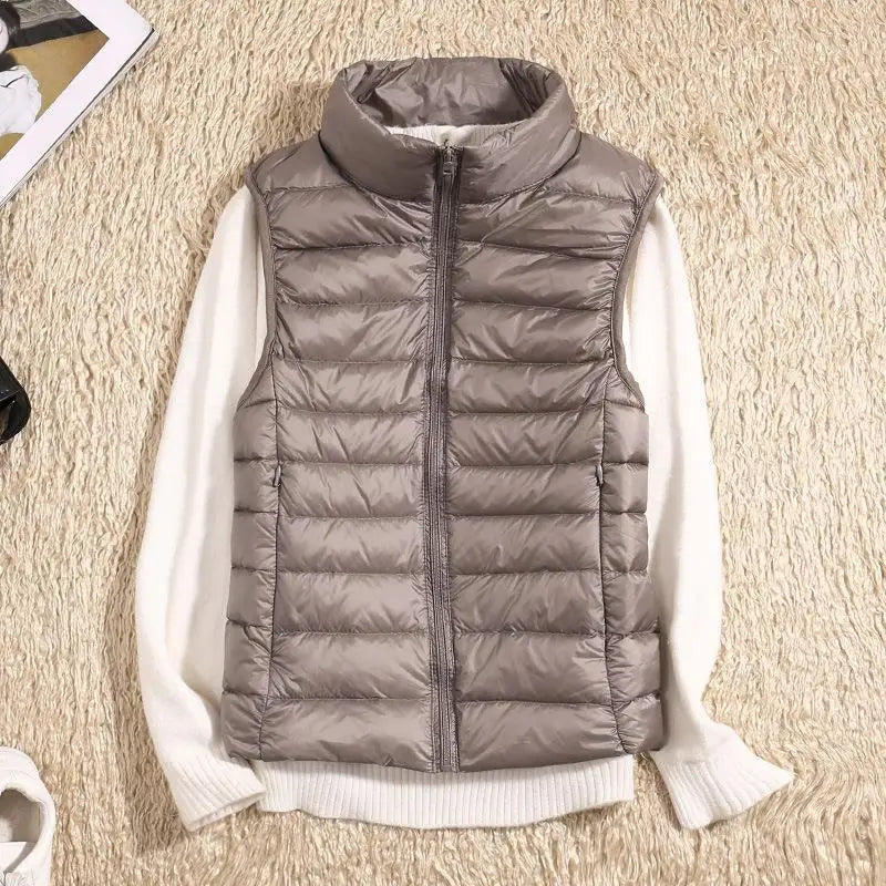 Rachel women's sleeveless winter vest in cozy lightweight design for effortless cold-weather layering