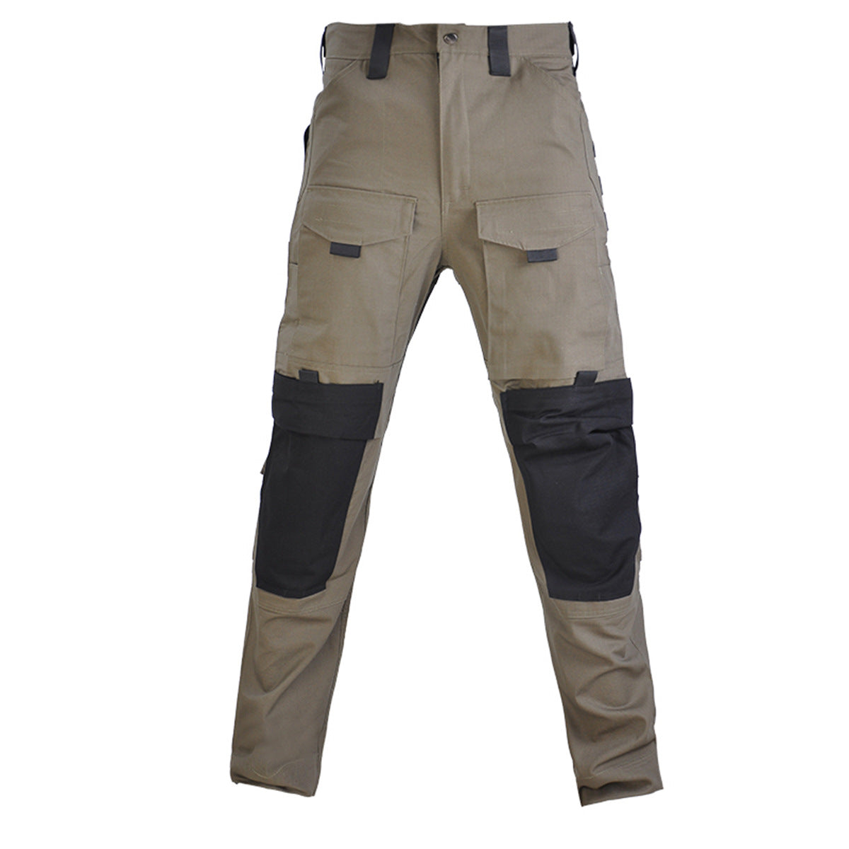 Men's black waterproof insulated ski pants with fleece lining, windproof winter sports fit