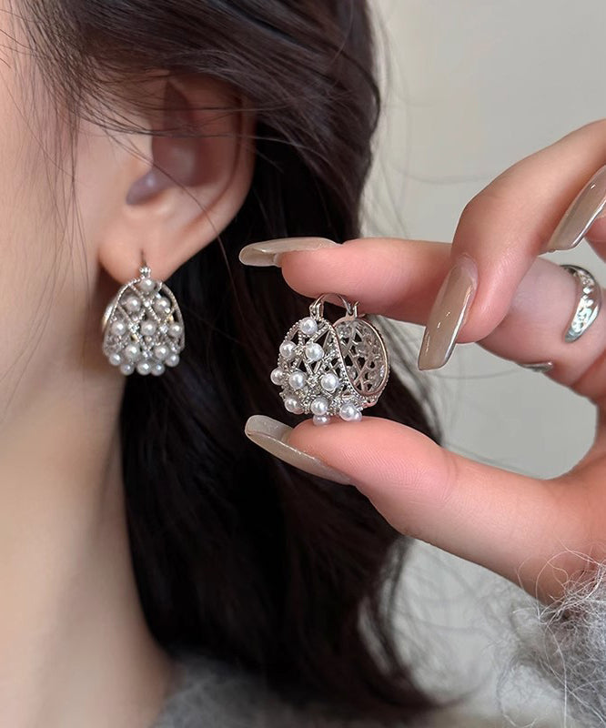 Boucles d'oreilles créoles ajourées en alliage de cuivre et soie, nouvelle collection 2025 - Urbann-Vibe
