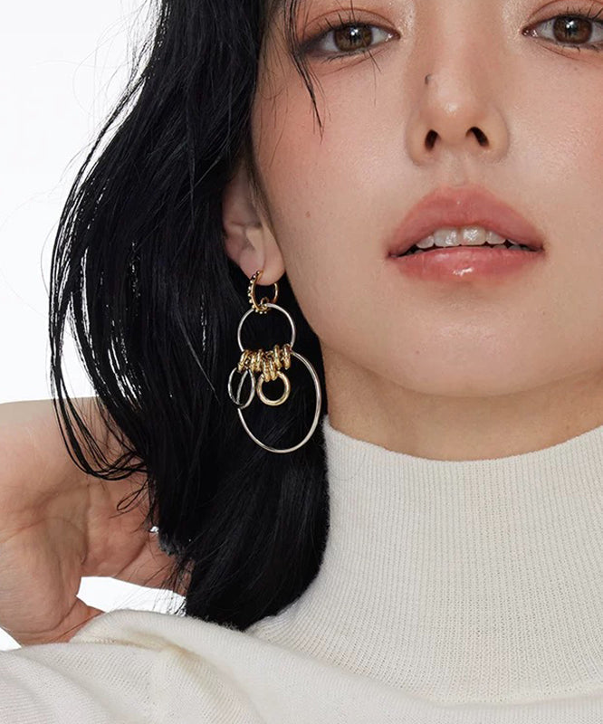 Boucles d'oreilles créoles asymétriques en argent sterling 2025 - Urbann-Vibe