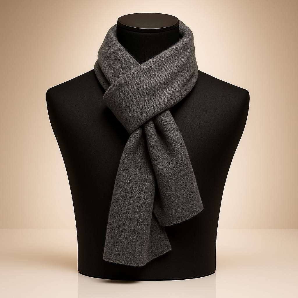 Lucas wool-blend soft knit scarf men unisex neutral tone everyday neck coverage all-season warmth