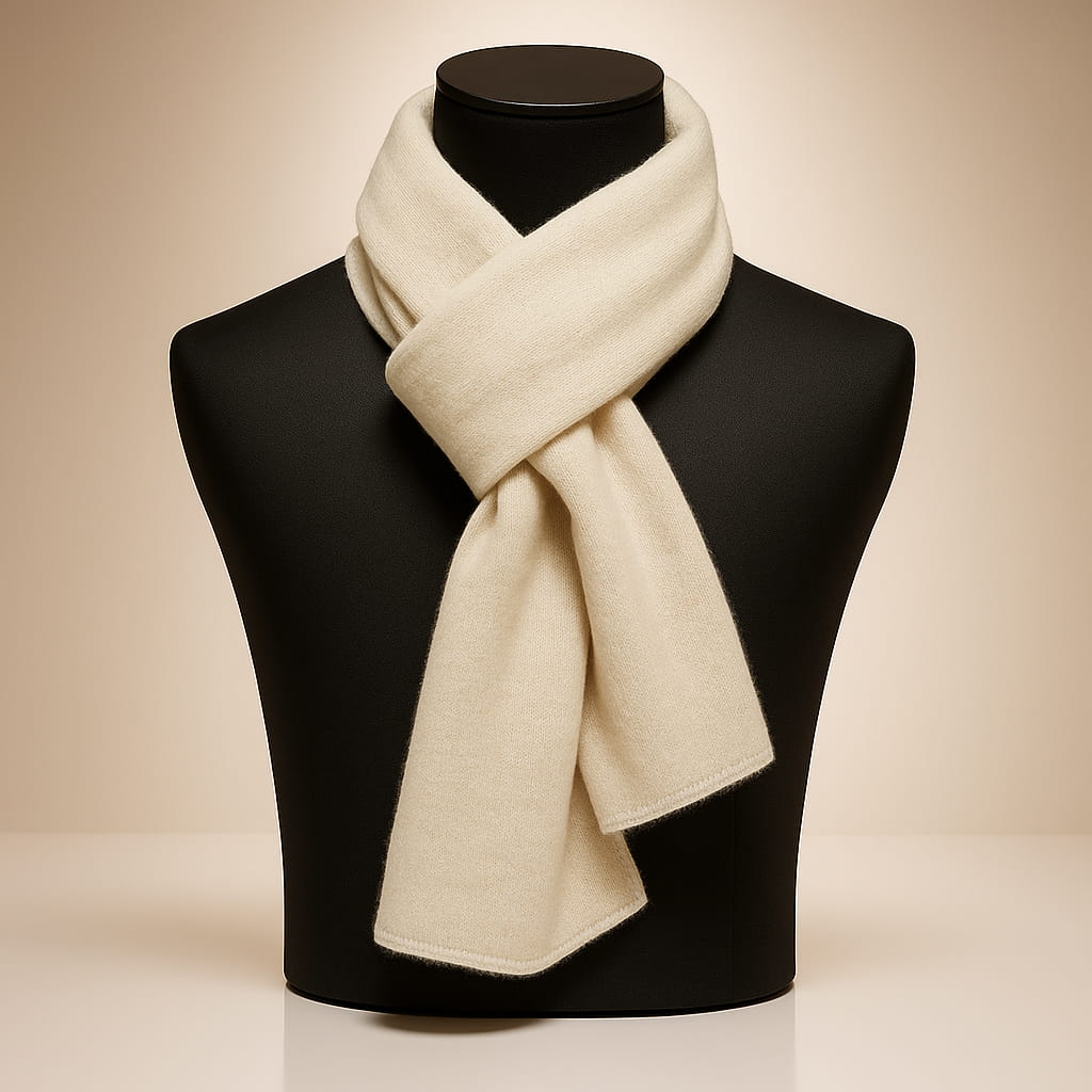 Lucas wool-blend soft knit scarf men unisex neutral tone everyday neck coverage all-season warmth