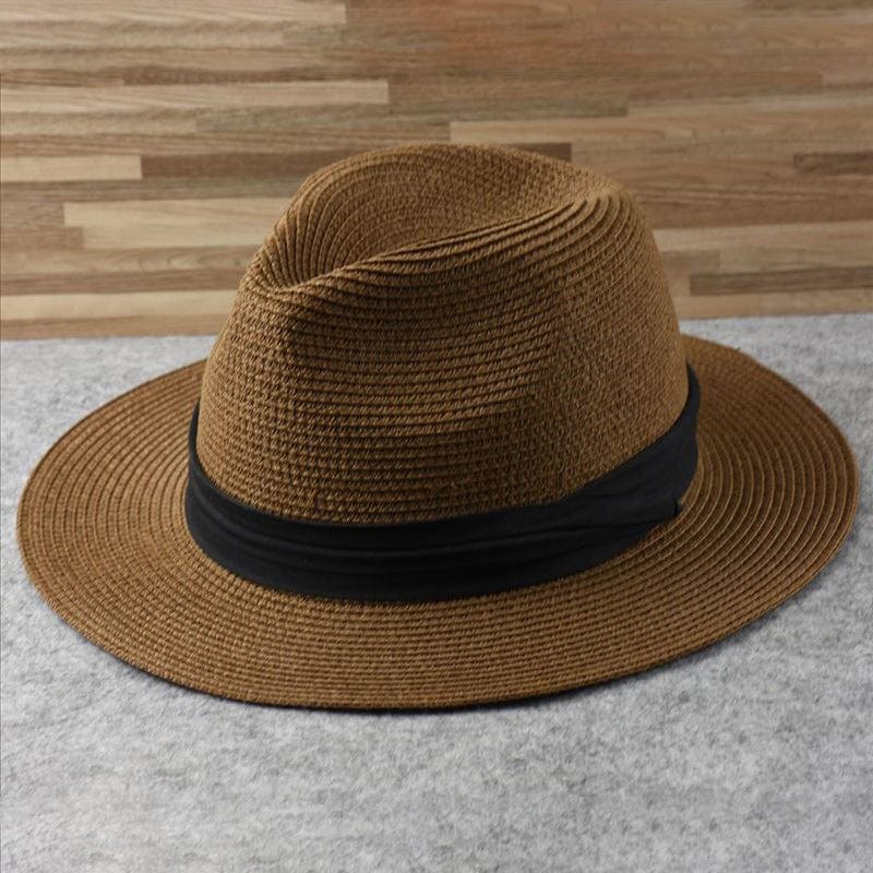 Handwoven toquilla palm Panama hat natural beige classic wide-brim lightweight eco-chic style
