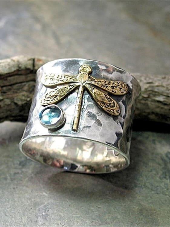 Aquamarine Insect Ring - Urbann-Vibe