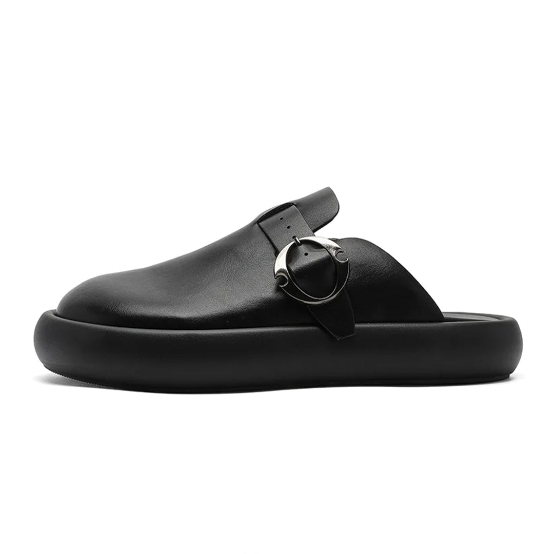 Halo slip-on leather mule two-tone suede hand-finished premium everyday casual shoe