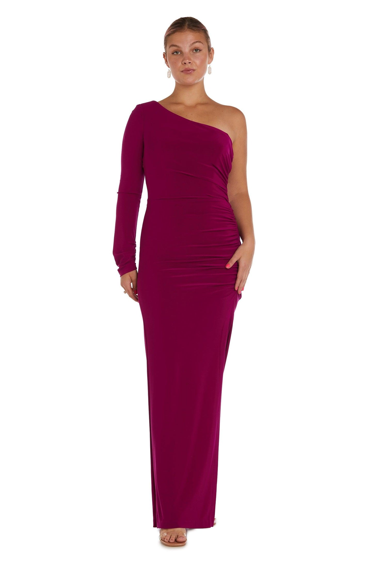 Magenta 6P Nightway Long Formal Petite Dress 22158P - Urbann-Vibe