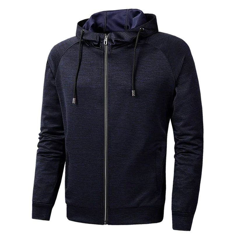 Manuel unisex hooded casual jacket, relaxed fit, durable easy-care fabric for cool weather comfort
