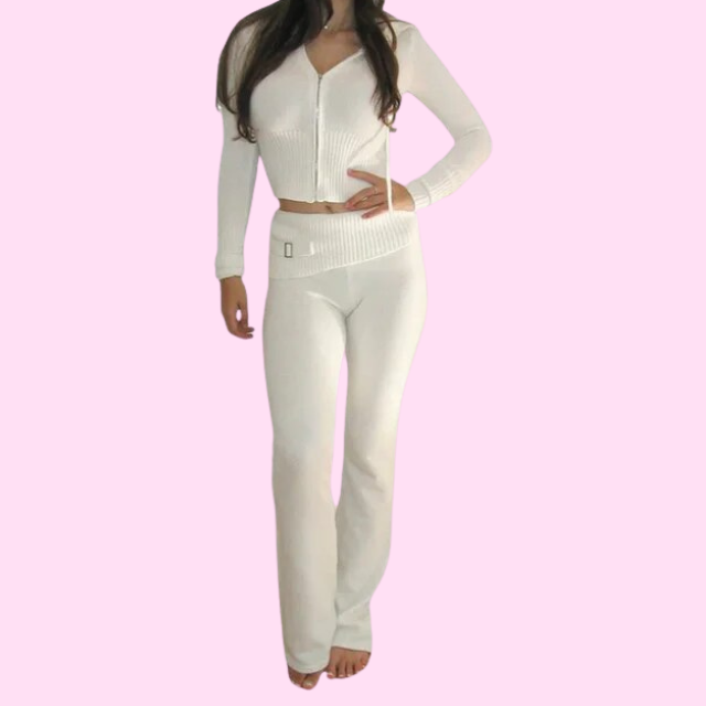 Women's relaxed fit hoodie lounge set, soft cozy fabric with hood for home and travel wear