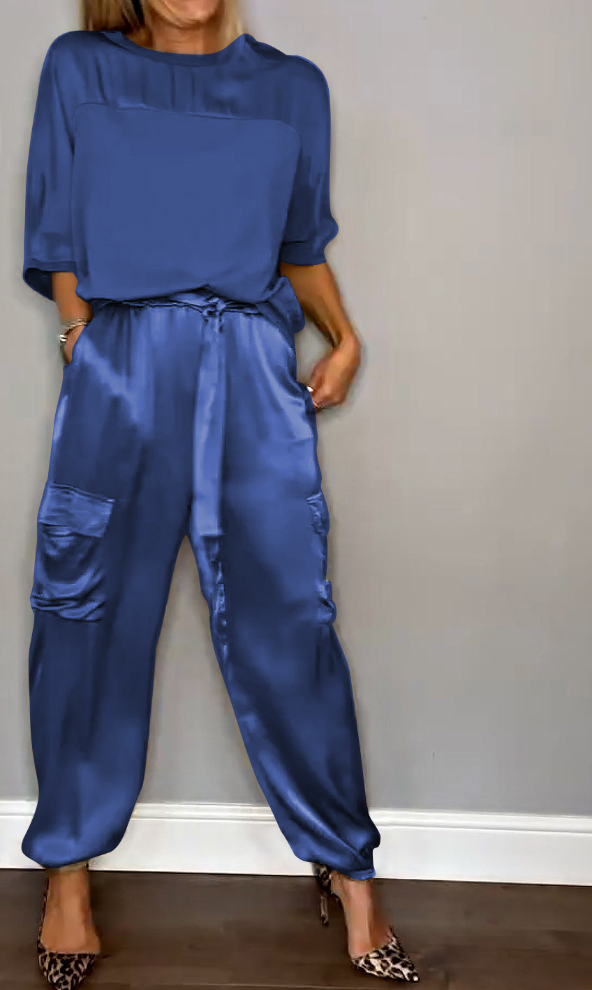 Inge women two-piece coordinated set neutral tones relaxed structured silhouette everyday elegant