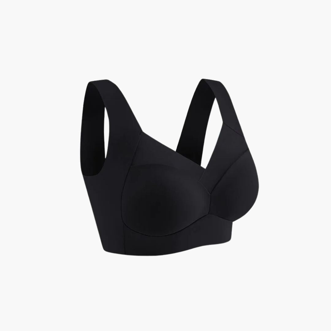 Women's wire-free seamless comfort bra neutral tone soft contour fit posture support all-day wear