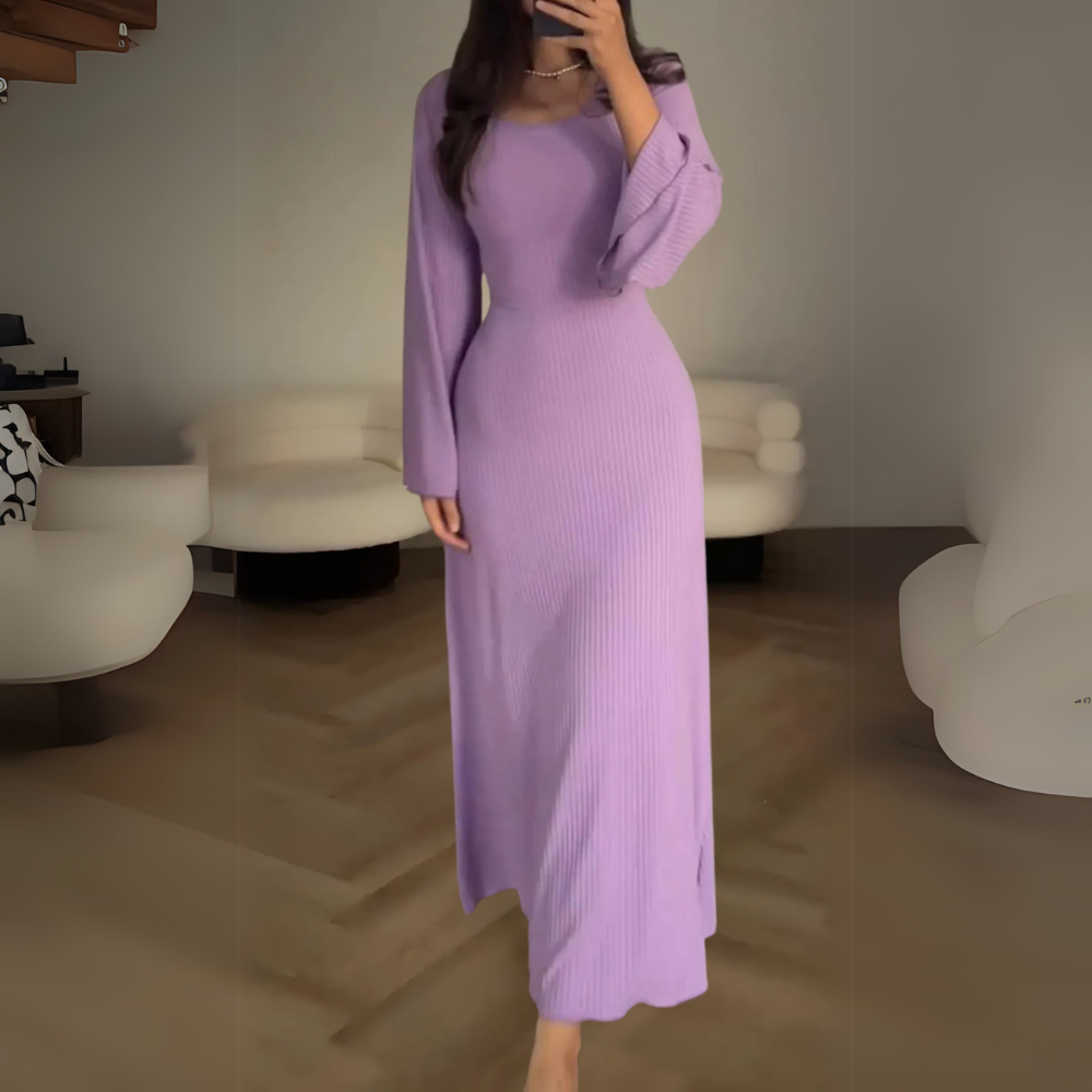 Louna women's long sleeve elegant dress refined silhouette versatile colors for all occasions