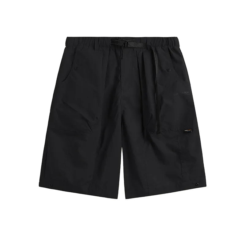 Men's lightweight cargo shorts breathable polyester quick-dry multi-pocket design for hiking travel