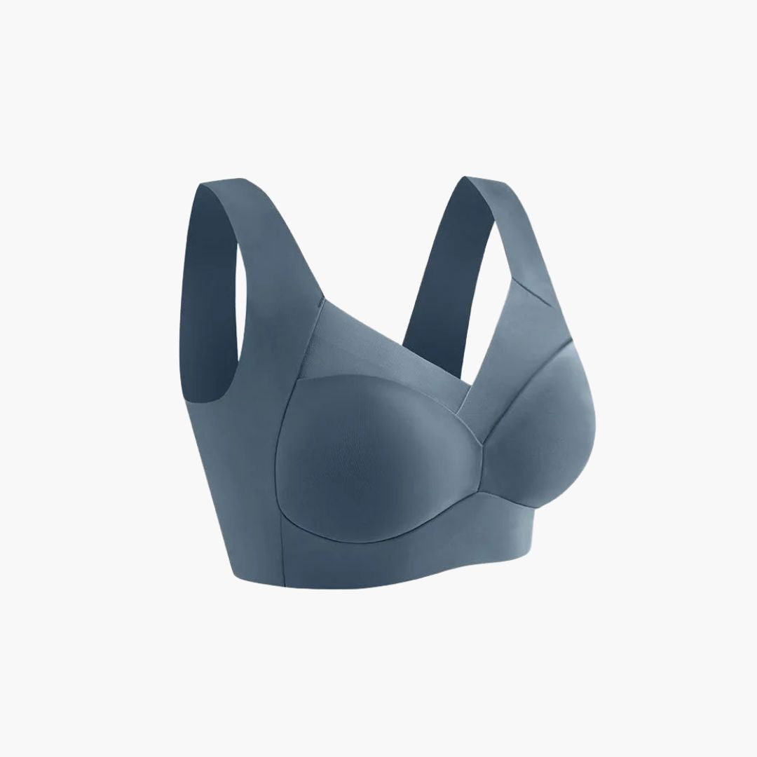 Sophia seamless wire-free support bra in neutral tone, smooth contour fit for all-day comfort