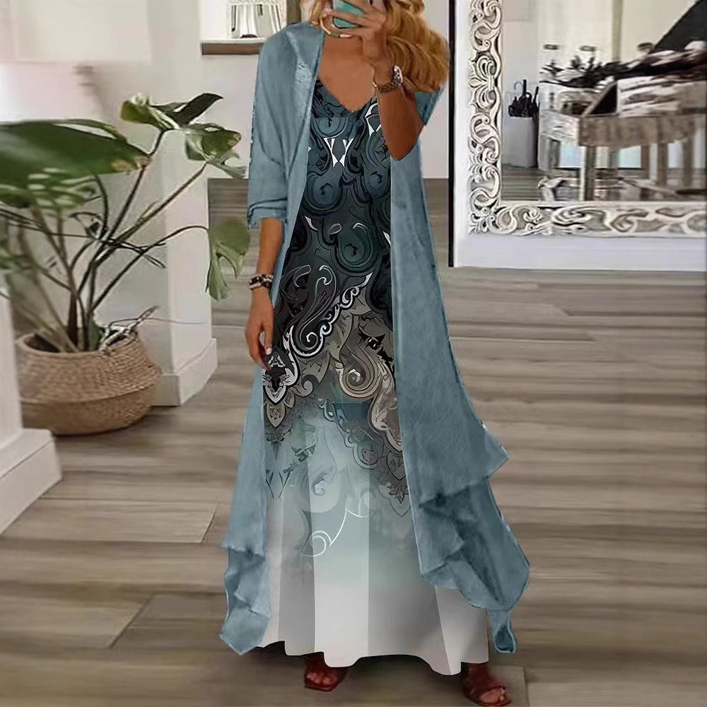 Aurélie floral print maxi dress women flowy lightweight silhouette vibrant blooms outdoor elegance