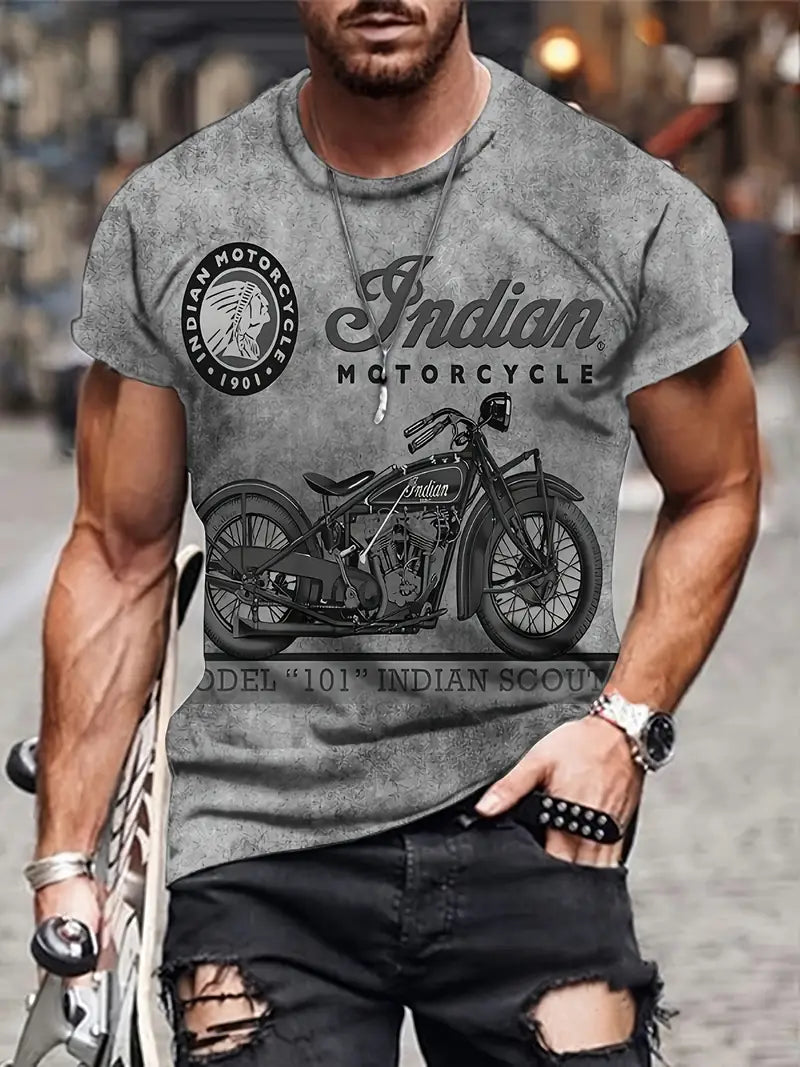 Men's retro graphic tee vintage-inspired print relaxed fit ultra-comfortable casual t-shirt