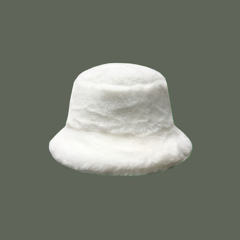 Faux fur bucket hat in leopard print, black, white or brown, plush fluffy texture winter style