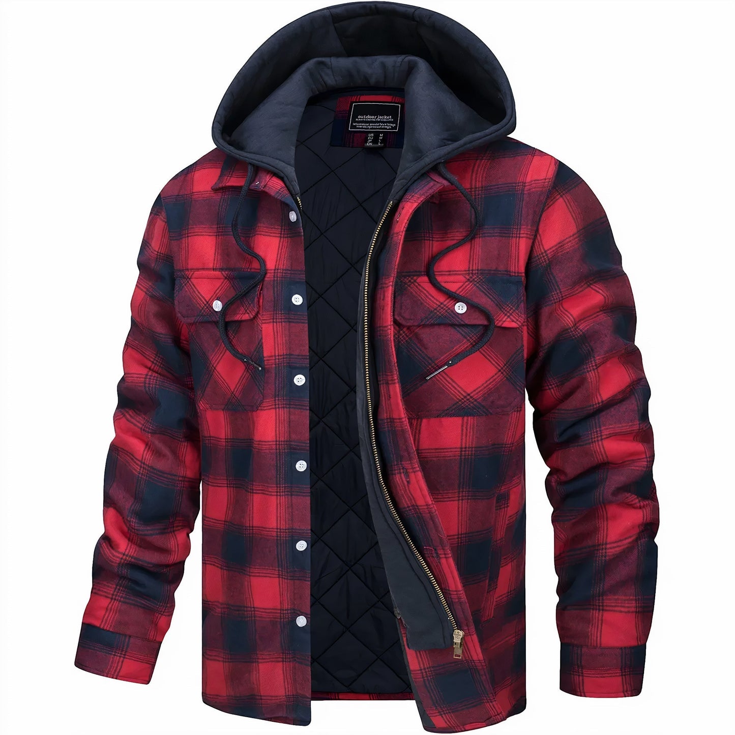 Ernest hooded quilted jacket lightweight elegant casual outerwear with textured stitching for everyday wear