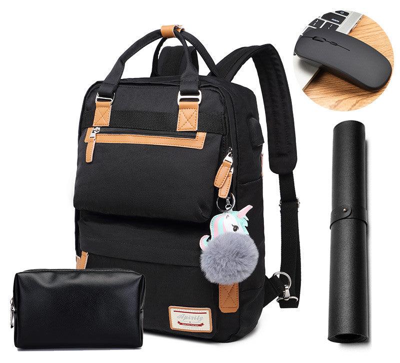 Waterproof women laptop backpack 15.6 inch shockproof stylish design elegant shoulder bag