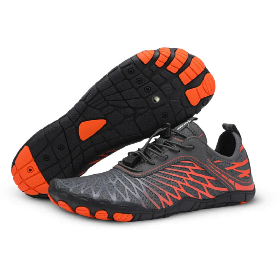 Urbann-Vibe barefoot hiking shoes with copper grounding, wide toe box, flexible sole for daily wear