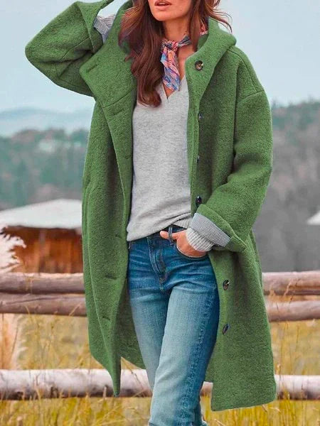 Kalani boxy casual jacket breathable cotton-polyester blend polo collar everyday coat