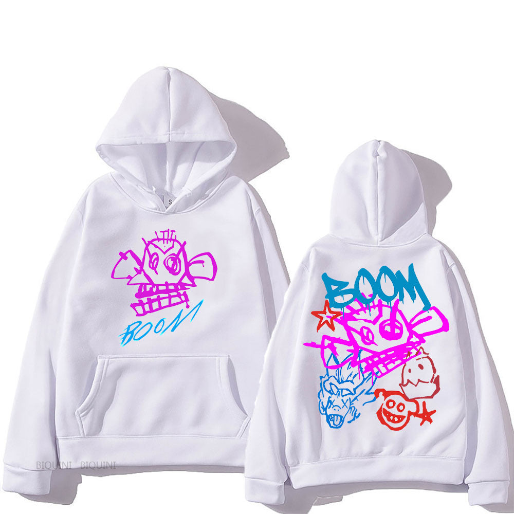 Arcane Jinx cartoon print long sleeve hoodie soft polyester vibrant graphic pullover for fans