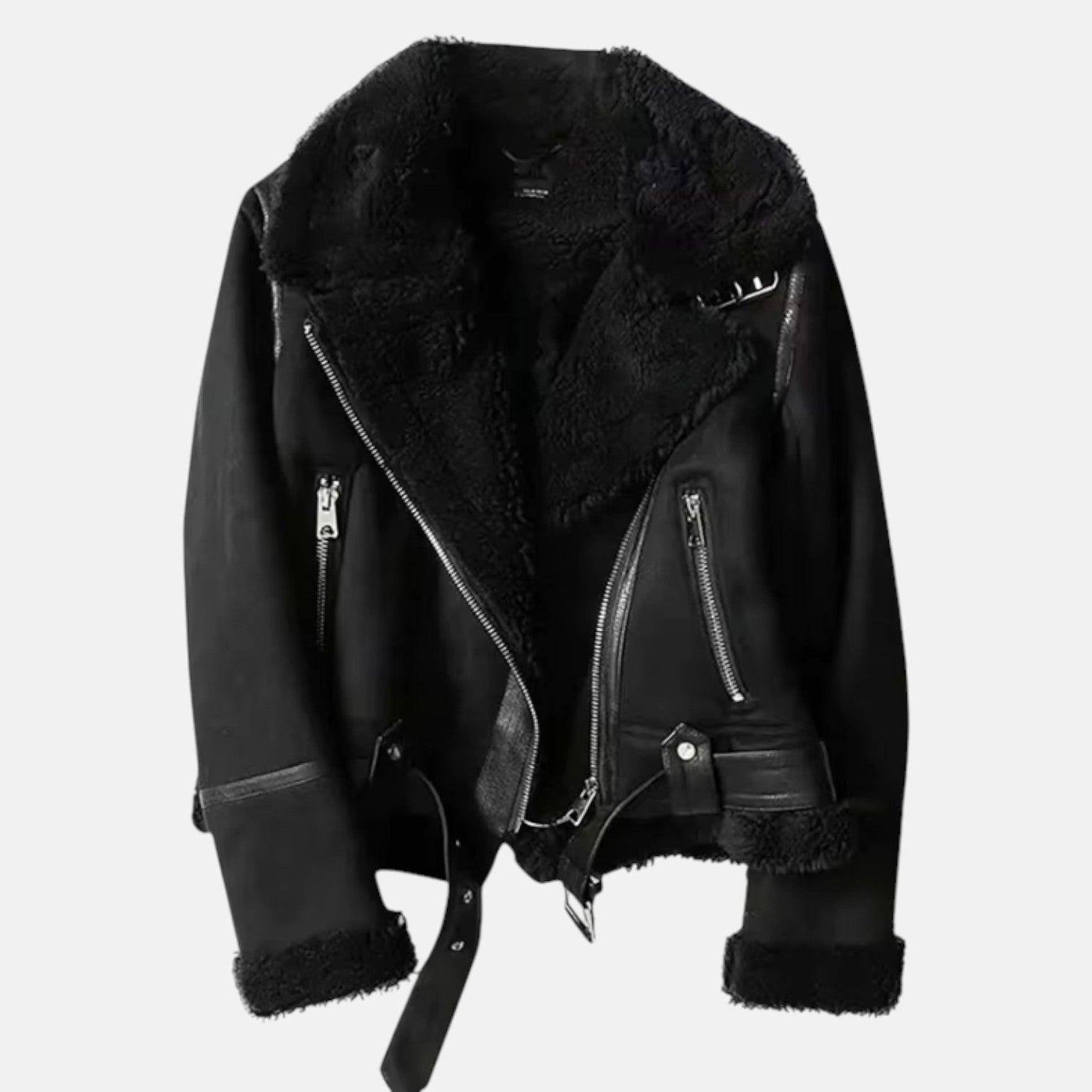 Women's cropped cotton bomber jacket warm inner lining urban street style cold weather