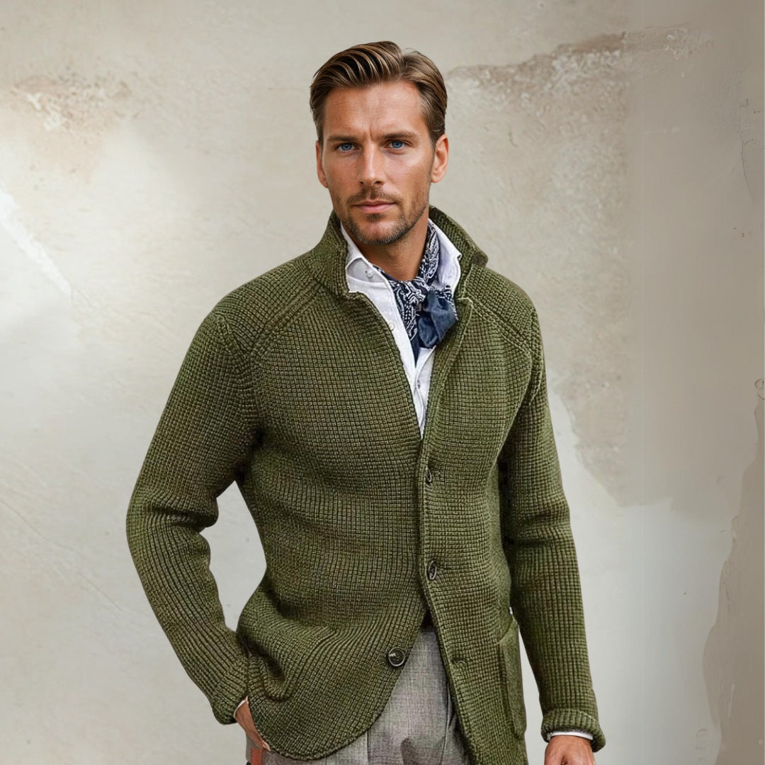 Men's gray wool blend tailored vest with button closure, smart casual slim-fit professional style