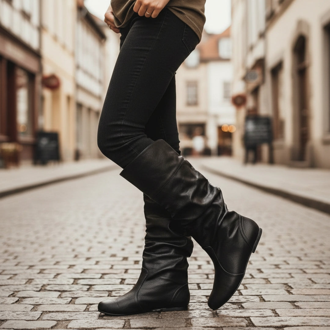 Women's slouchy boots soft flexible material comfort fit casual style for everyday city walks