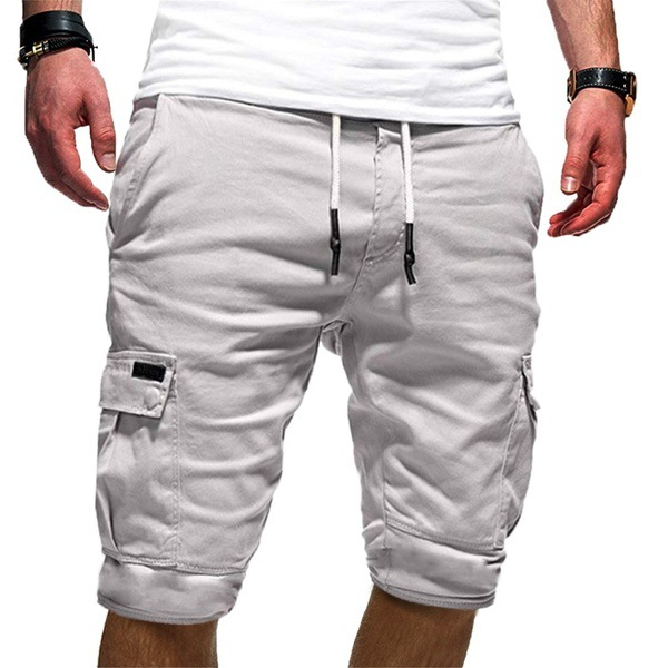 Men's lightweight cargo shorts classic fit breathable everyday wear with versatile multi-pocket design