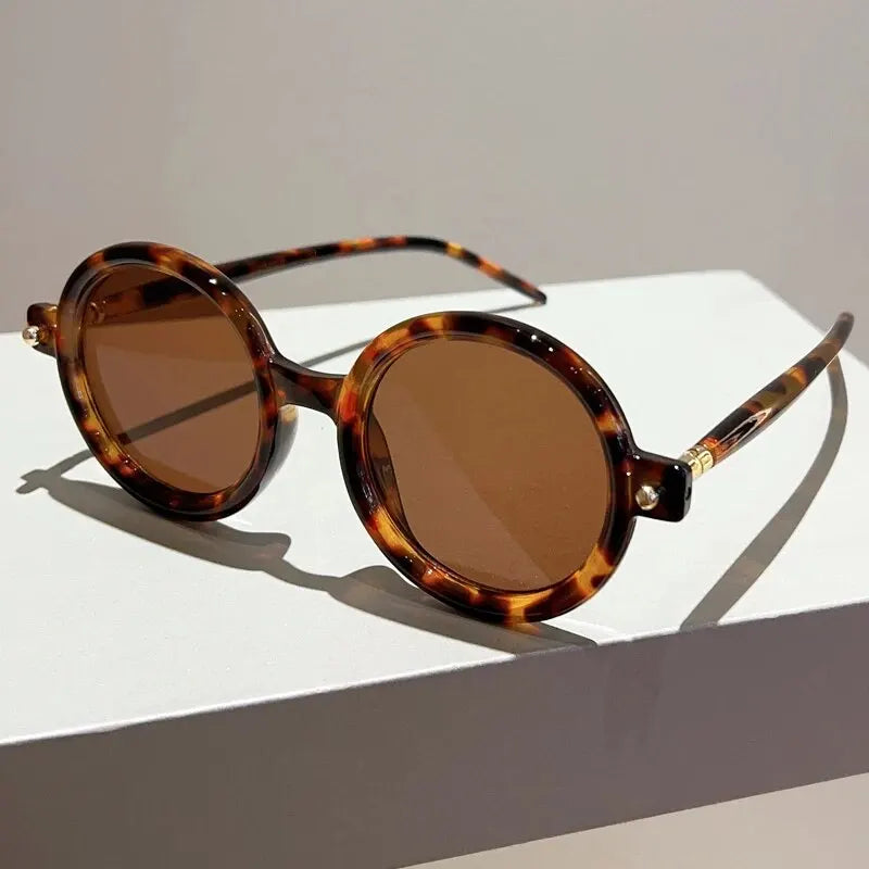 Celeste vintage circular sunglasses retro round frames bold vibrant shades for fashion-forward style