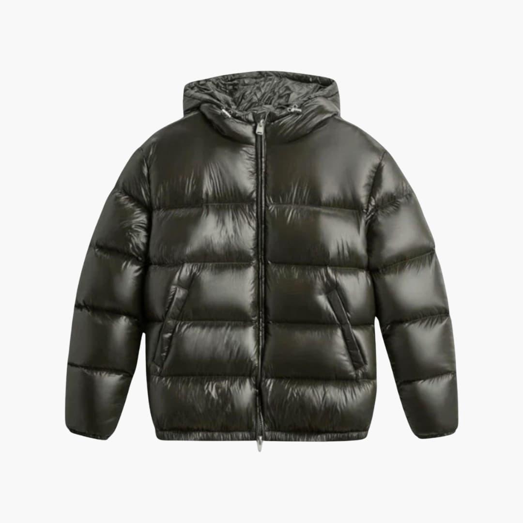 Men's lightweight waterproof down jacket, slim fit winter coat with weather-resistant shell