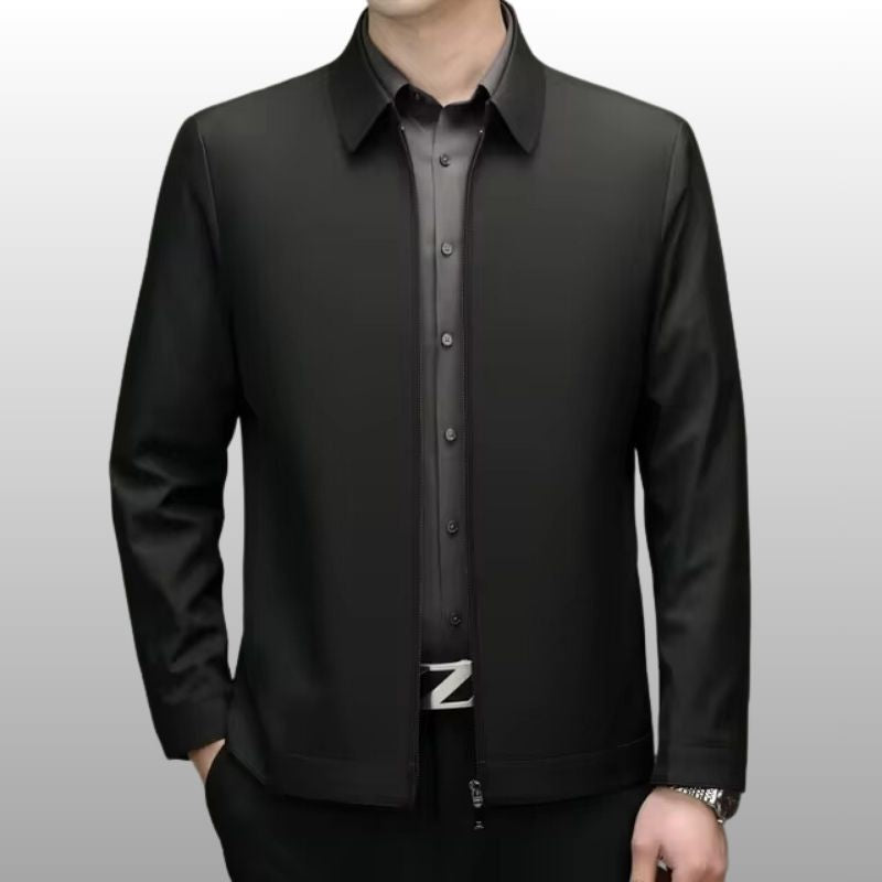 White lightweight wrinkle-free professional travel jacket with refined slim silhouette for business wear